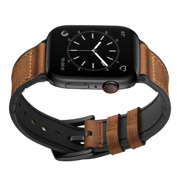 Silicone+Leather strap for Apple watch band 44mm 40mm 38mm 42mm watchband bracelet correa iwatch series 7 SE 6 5 4 3 45mm 41mm